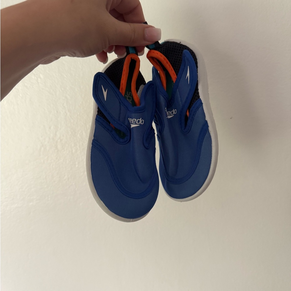 Speedo Blue and Orange Water Shoes Lightweight Slip-On